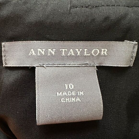 Ann Taylor Black Formal Pleated Maxi Skirt | Size 10 - Picture 8 of 9